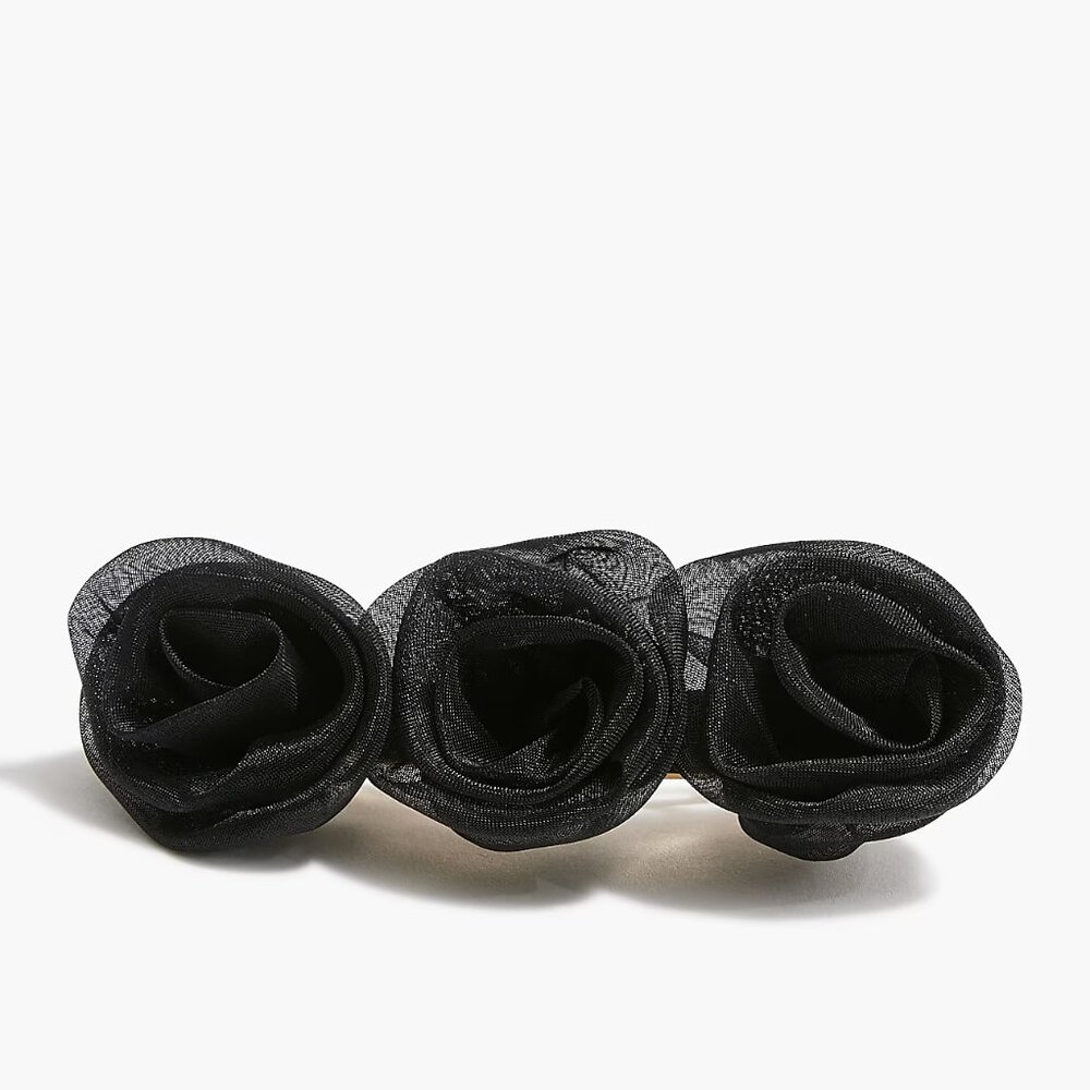 J. Crew Black Organza Rosette Barrette/NWT